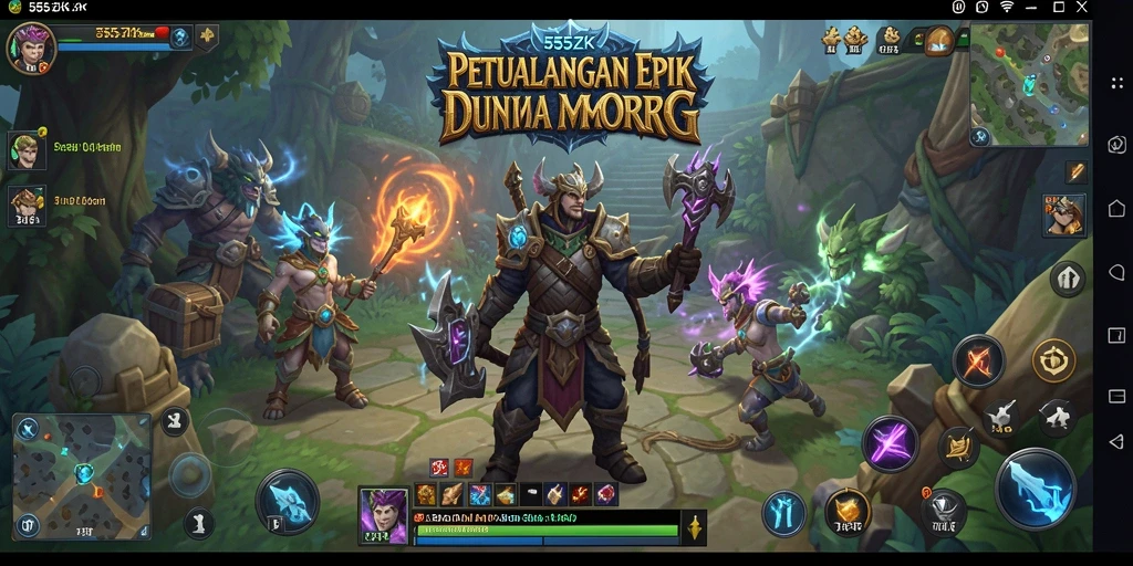 Gameplay menarik dalam 555ZK yang penuh aksi dan petualangan.