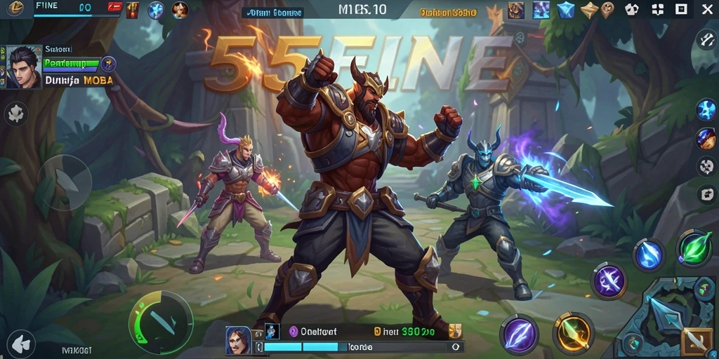 Tampilan gameplay seru di 55FIVE dengan aksi pertarungan yang intens.