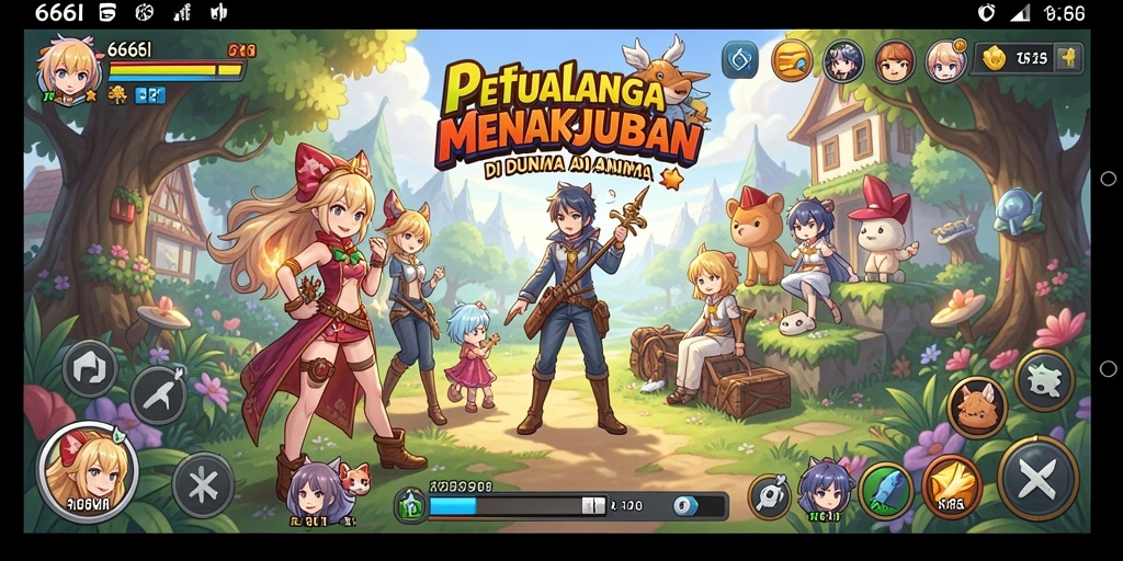 Tangkapan layar 666I menunjukkan aksi seru di dunia Anime.