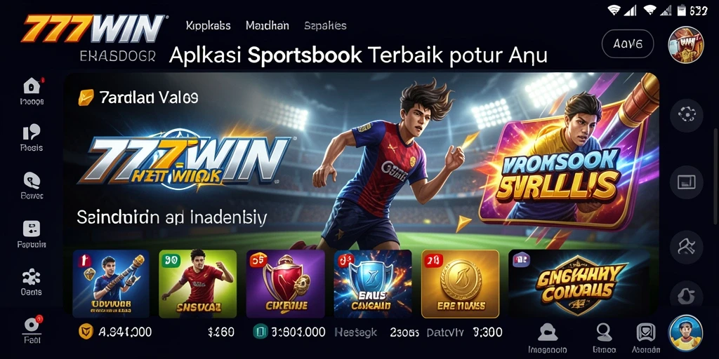 Screenshot utama 777WIN menunjukkan pengalaman taruhan olahraga yang menarik.