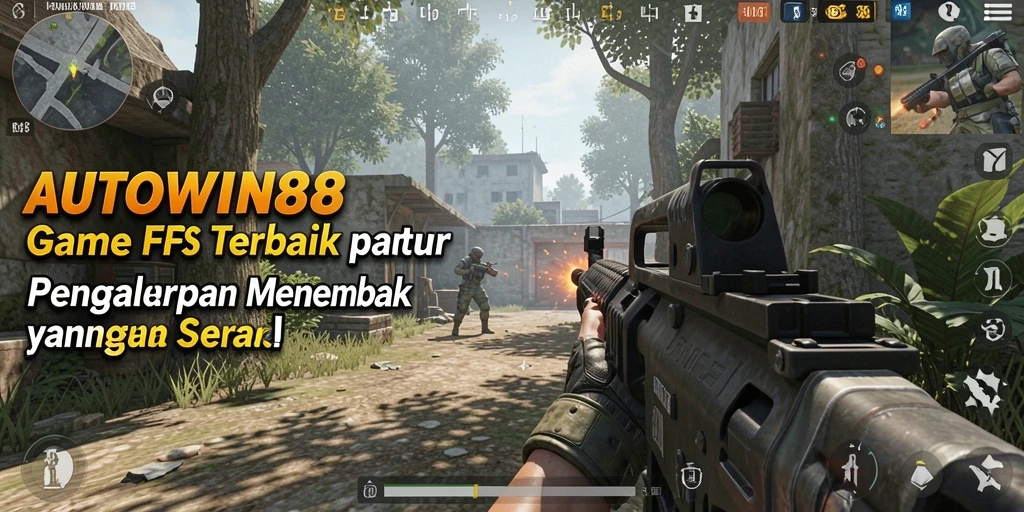 Gambaran seru gameplay FPS di AUTOWIN88 dengan berbagai senjata.