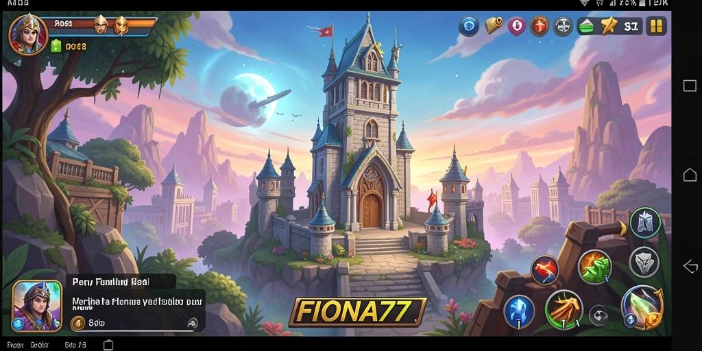 Gameplay menegangkan FIONA77 dalam pertempuran Tower Defense.