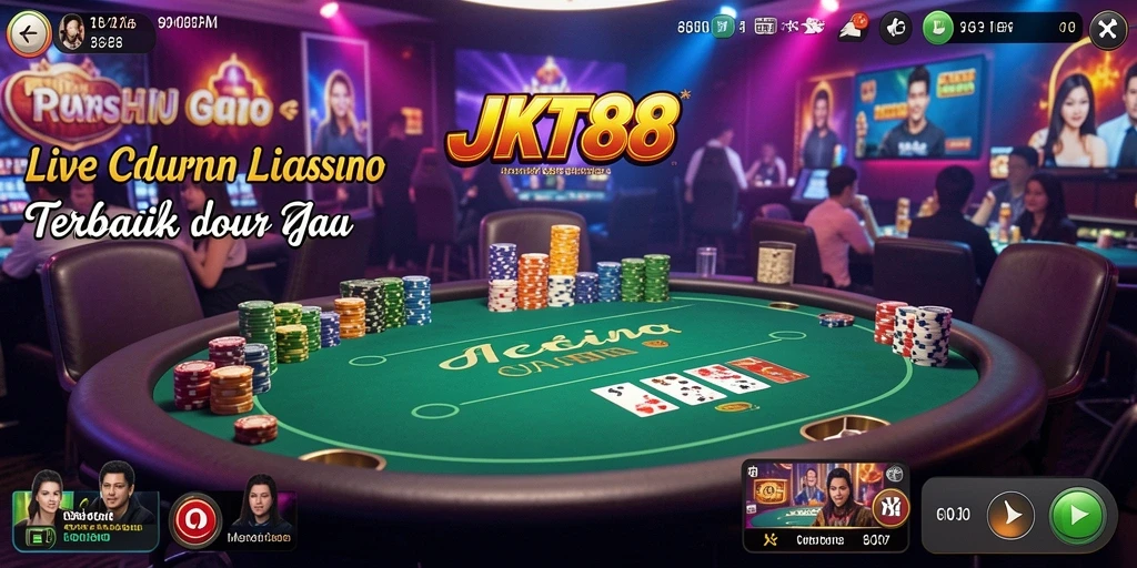 Screenshot gameplay Live Casino JKT88 yang menarik dan interaktif.