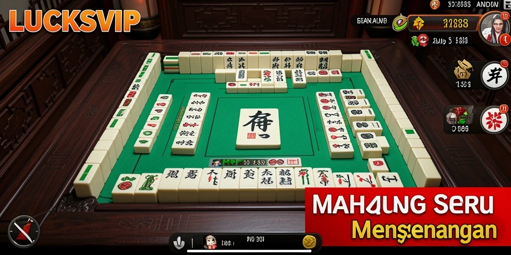 Tampilan seru gameplay Mahjong di LUCKSVIP.