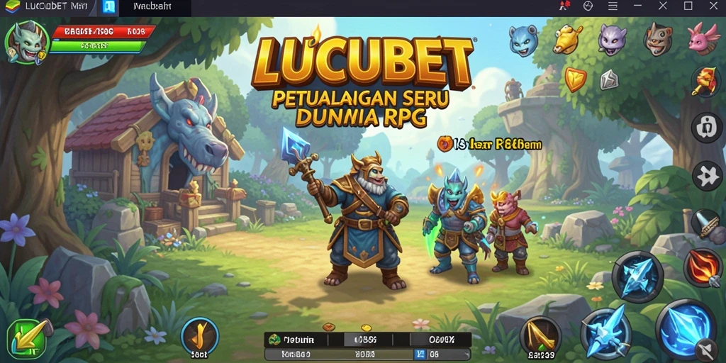 Gambaran visual permainan RPG yang menakjubkan dan mendebarkan.