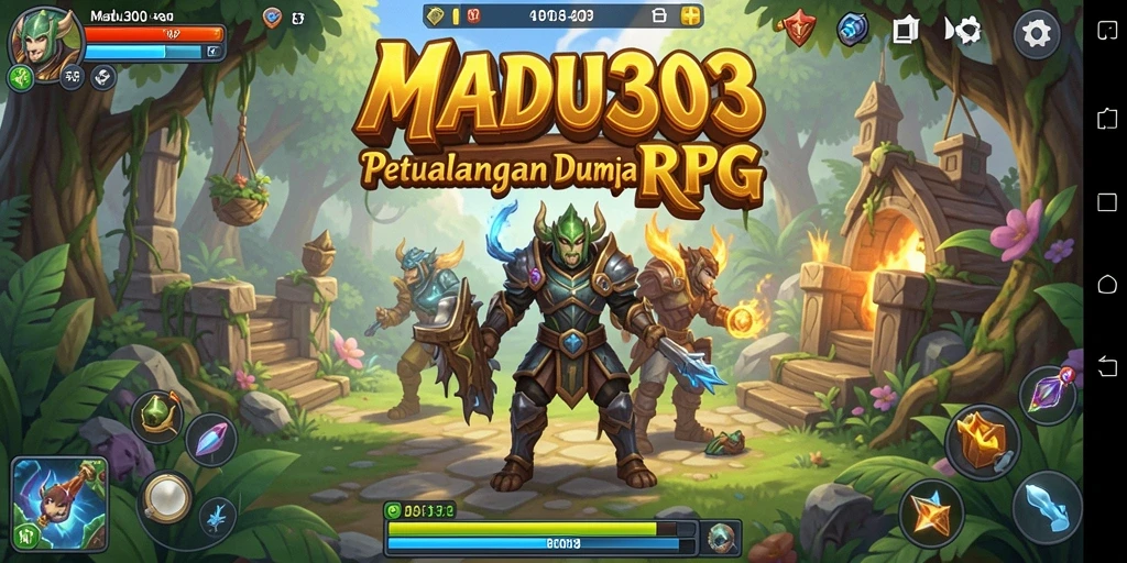 Gameplay MADU303 dengan pertarungan seru dan petualangan menarik.