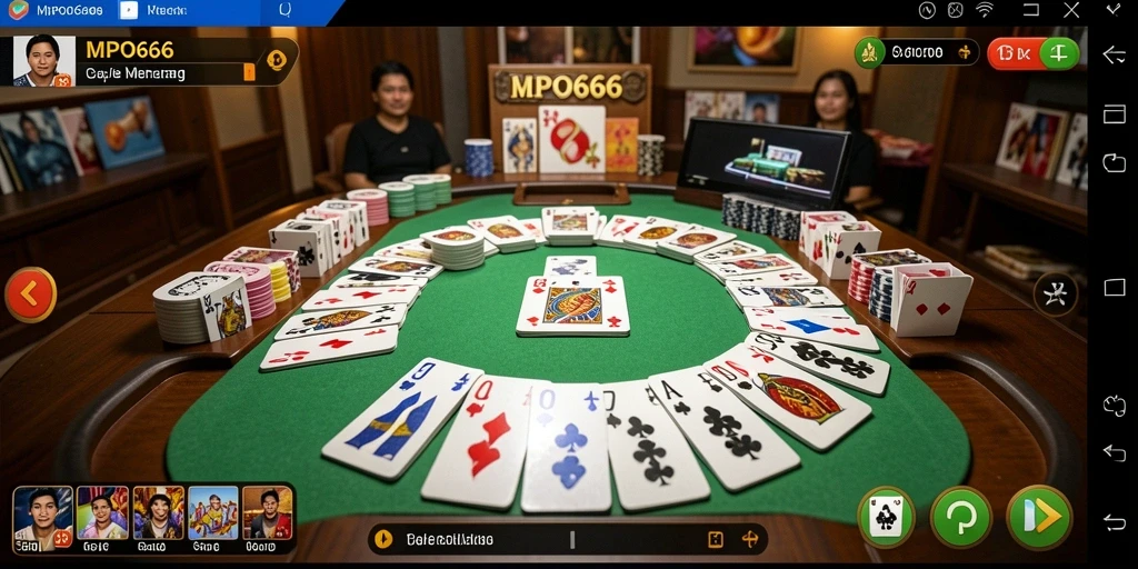 Tampilan gameplay Gaple yang seru dan interaktif di MPO666.