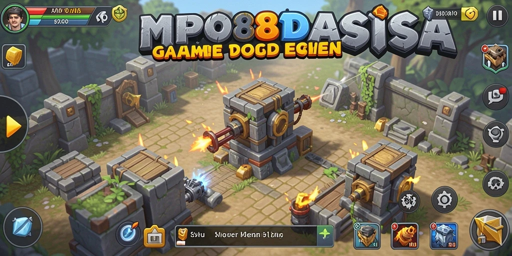 Tangkapan layar gameplay MPO88ASIA menampilkan strategi Tower Defense yang menegangkan.