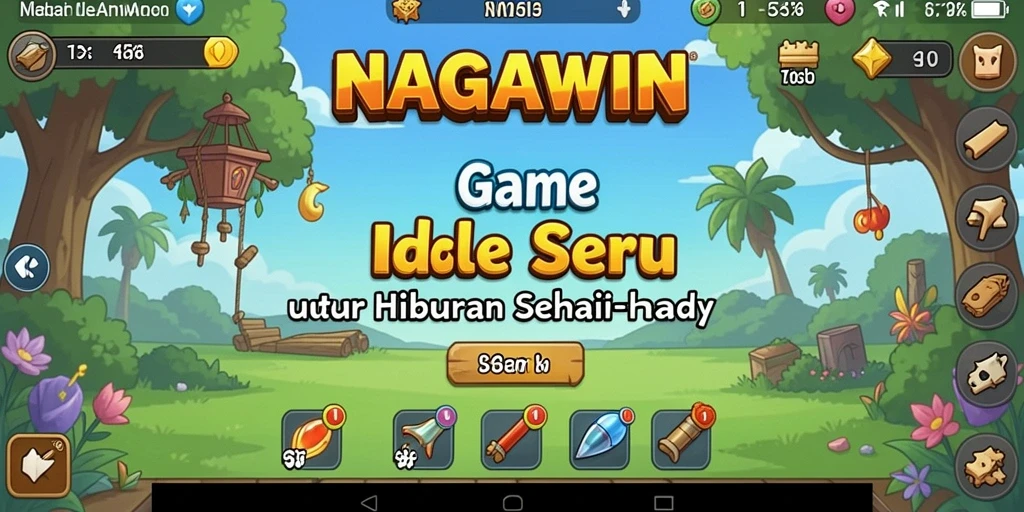 Screenshot gameplay NAGAWIN yang menampilkan aksi Idle seru.