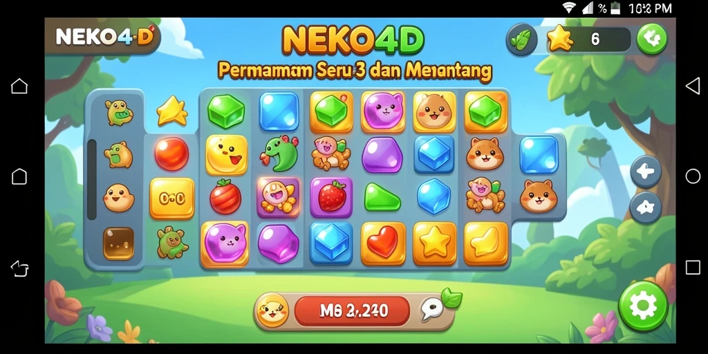 Screenshot gameplay NEKO4D yang seru dan penuh warna.