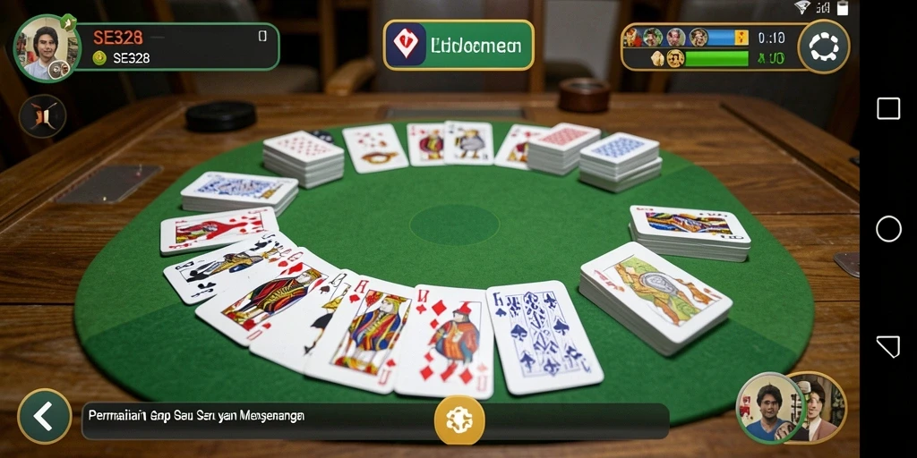 Tampilan gameplay seru dalam permainan Gaple SE328.