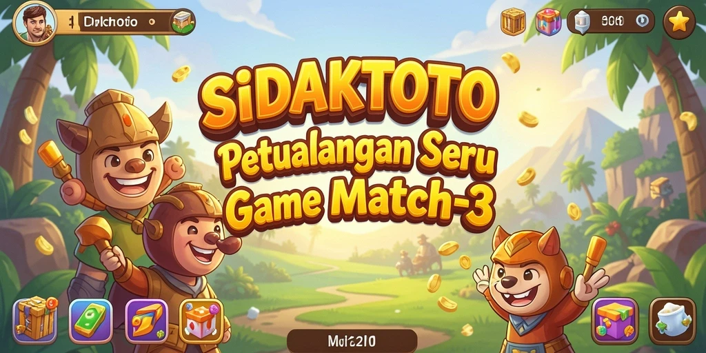 Tangkapan layar dari gameplay menegangkan Match-3 game SIDAKTOTO.
