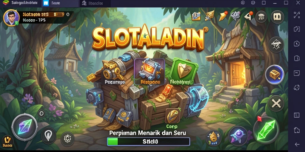 Tangkapan layar utama menampilkan gameplay seru dari SLOTALADIN.