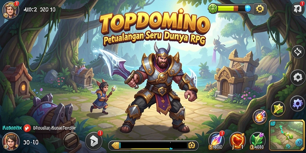 Screenshot gameplay TOPDOMINO menghadirkan aksi RPG yang seru dan dinamis.