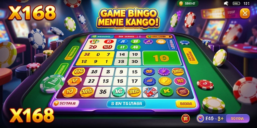 Tampilan gameplay seru di X168, menampilkan keseruan bermain Bingo.