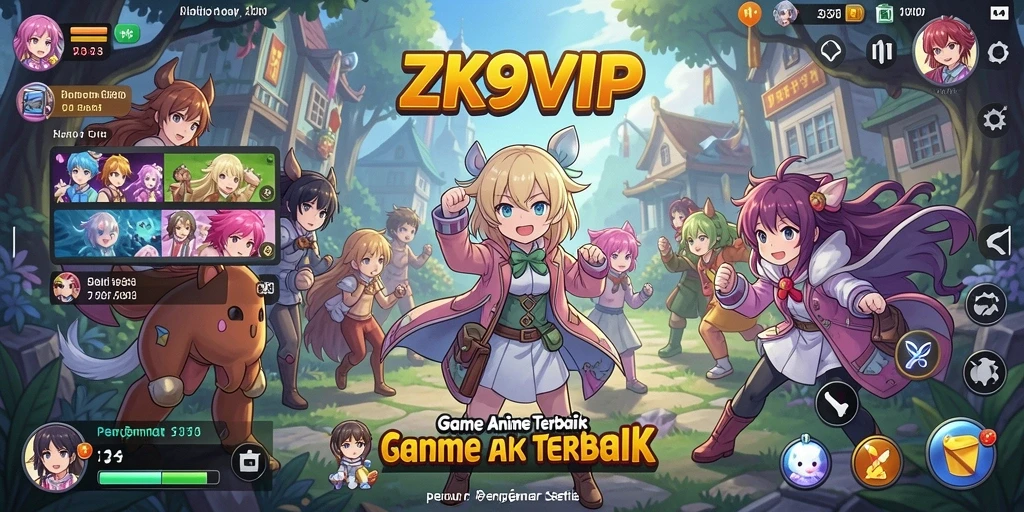 Tampilan gameplay menarik dari ZK9VIP dengan karakter anime.